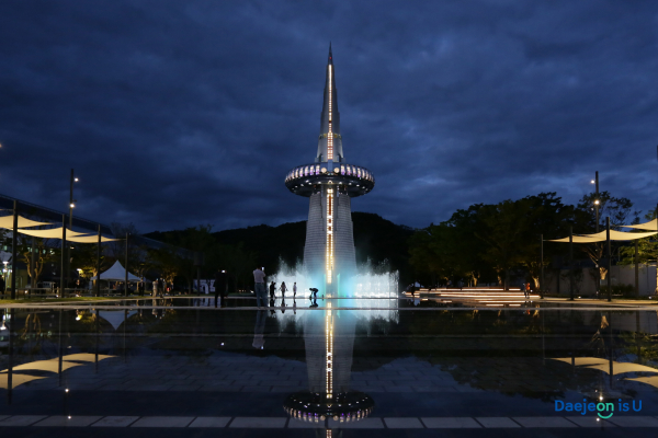 엑스포과학공원 한빛탑 물빛광장 야경