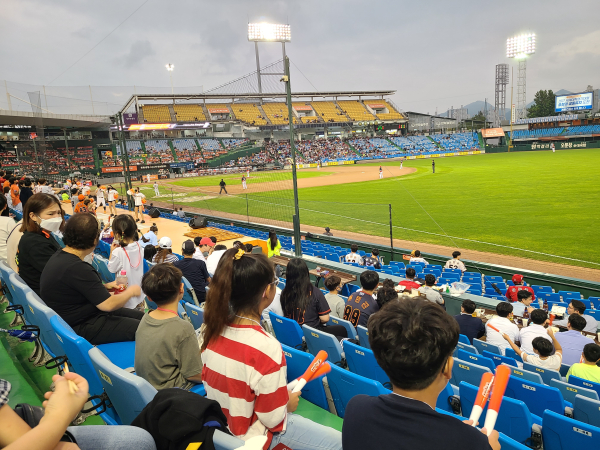 야구경기 관람 체험 사진