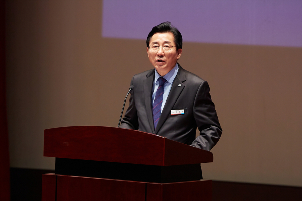 박경귀 아산시장,  9월 월례모임 진행 장면