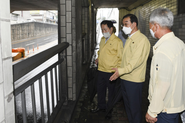 김광신 중구청장, 제11호 태풍 ‘힌남노’ 대비 현장 점검