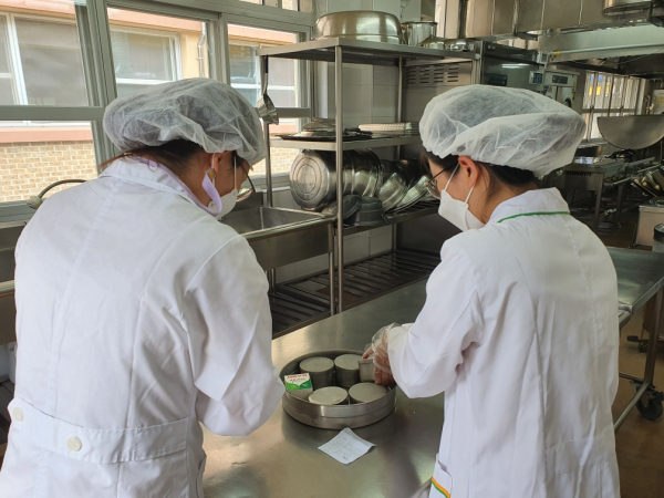 당진시 학교급식 합동점검 모습