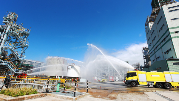 지난 8월 23일 롯데케미칼 대산공장에서 을지연습 실제훈련을 실시했다