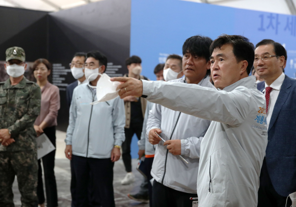 김태흠 지사 현장 상황 점검 모습