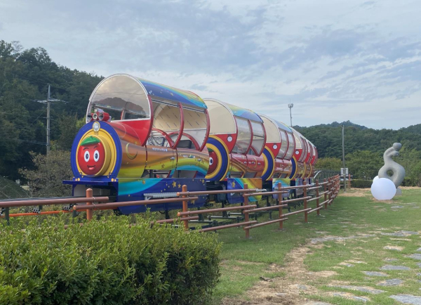 예당호 모노레일 시험운행 모습