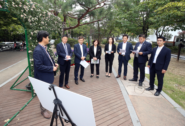 예산결산특별위원회, 주요사업장 예산집행현황 점검 모습