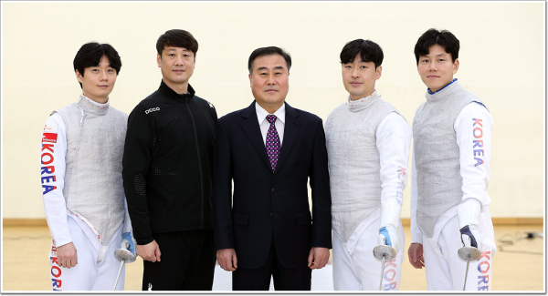 대전도시공사 펜싱팀 단체사진