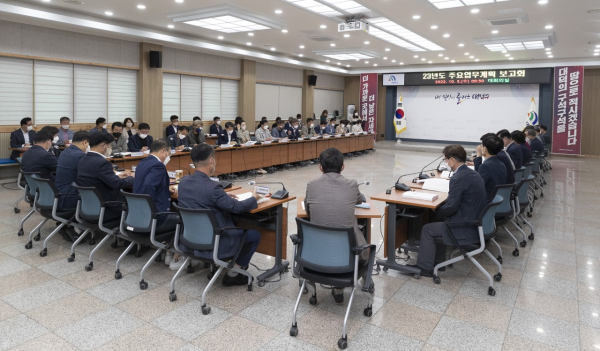 ‘2023년도 주요업무계획 보고회’ 진행 모습