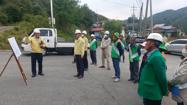이종필 청양 부군수 국가 안전 대전환 현장점검 모습