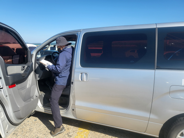 삽시도 자동차 출장검사 모습