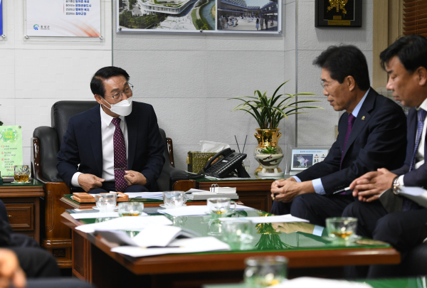 지난 19일, 대한전문건설협회 세종시‧충청남도회와 간담회 개최 모습