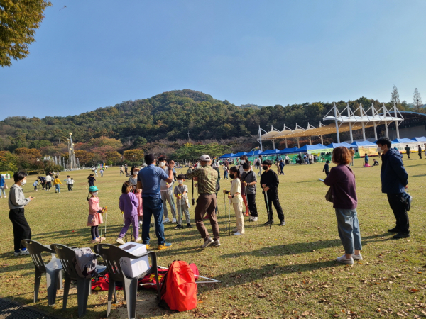 노르딕워킹 체험 장면