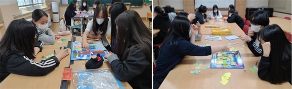 왼쪽부터 금융 교육, 경제 보드게임