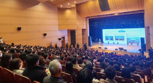 선문대 건학 50주년 기념식 진행 장면/박동혁 기자