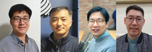 연구팀 왼쪽부터 한남대 나양호 교수, (주)지오시스템리서치 원남일 수석, 배재대 이용하 교수, 육군사관학교 한영배 교수
