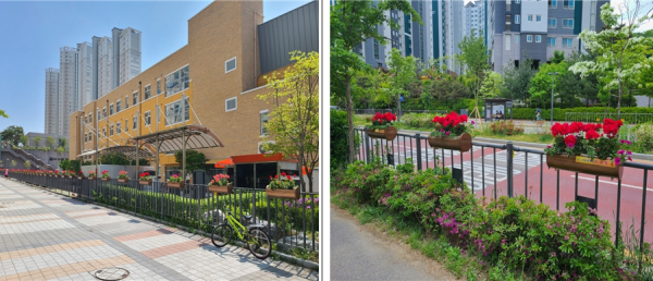 초등학교 인근 화분 설치