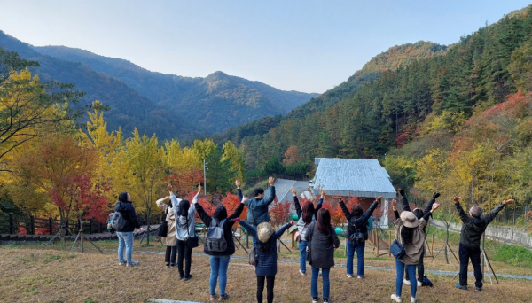 고산휴양림의 산림교육센터에서 '함께할래 힐링연수' 실시