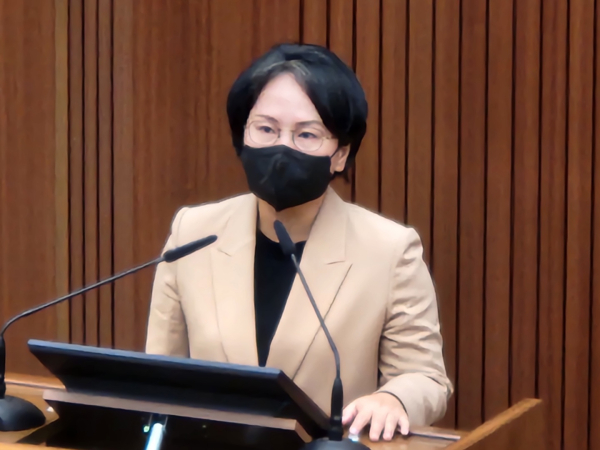 5분 발언하는 박란희 세종시의회 부의장