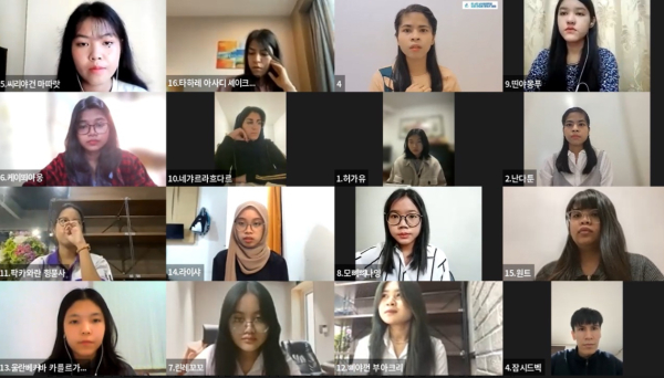 지난 30일 외국인을 대상으로 ‘제2회 남서울대학교 국제 한국어 말하기 대회’ 참가자 모습