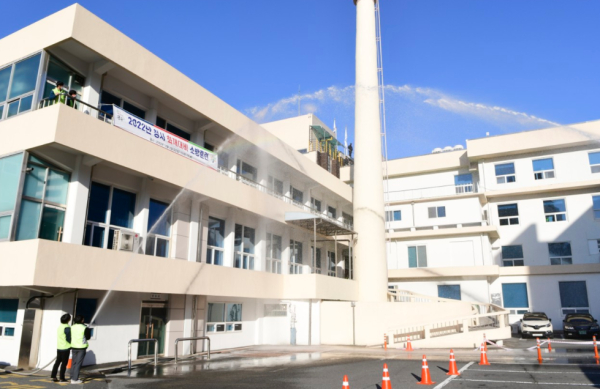 화재대비 합동 소방훈련 실시 모습