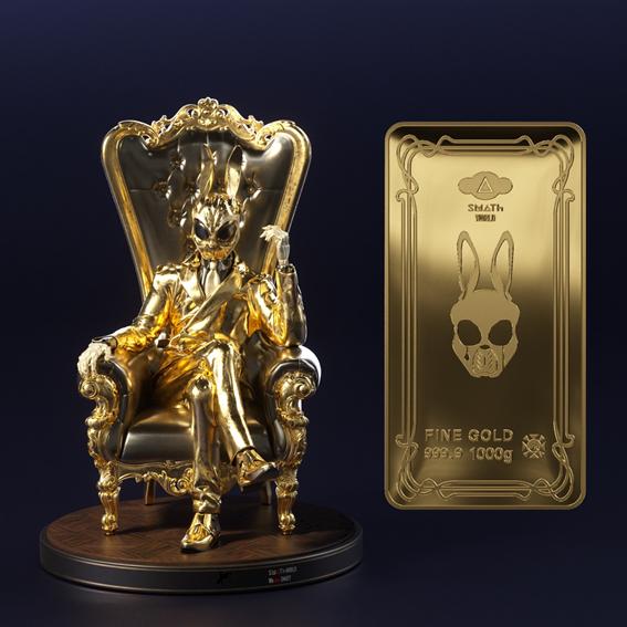 디지털 아트와 한국조폐공사 골드바가 결합된 NFT 출시 티저