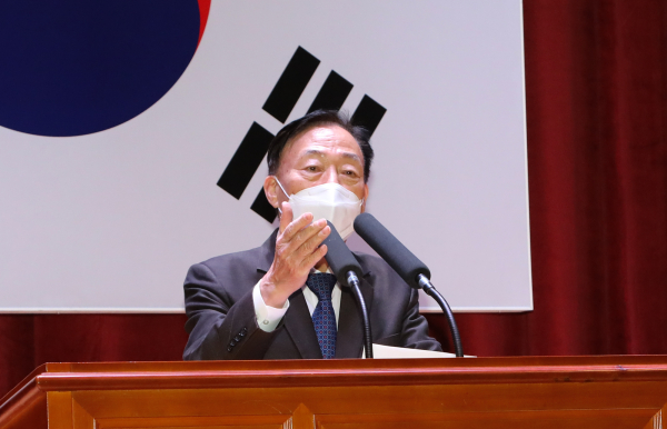 2022년 대전교육정책연구 연차보고회에 참석한 설동호 교육감