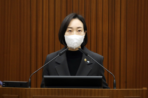 5분 발언하는 김효숙 세종시의회 의원