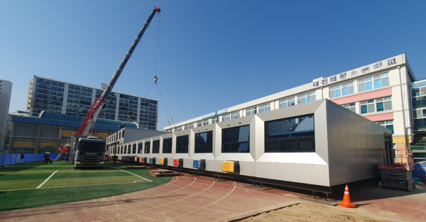 2021년부터 시작된 그린스마트 스쿨 사업의 본격 공사 시작