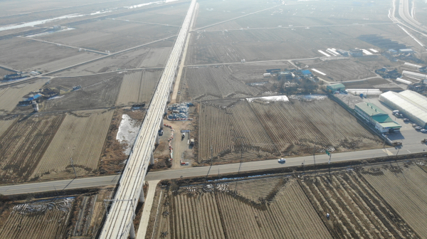 서해선 복선전철 삽교역 신설 예정부지 전경