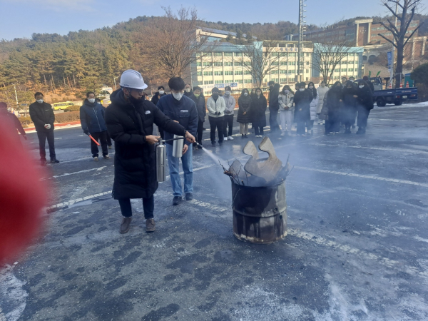 대덕대 소방훈련 모습