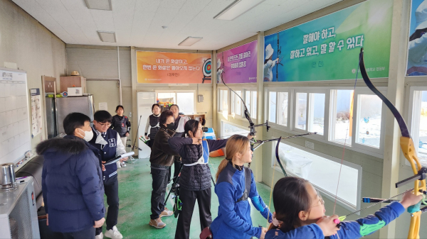 홍성여중 양궁부 훈련 현장점검