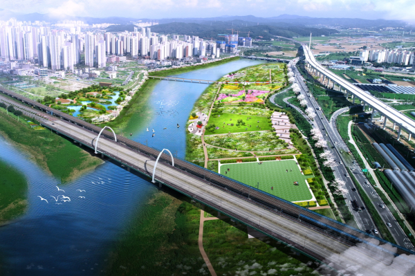 곡교천 Art-Riverpark 통합하천사업 조감도/아산시 제공