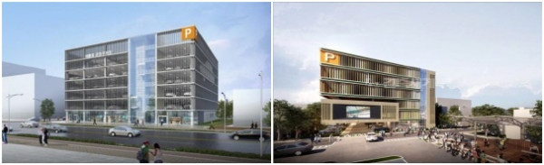 (좌) 아름동 공영주차장, (우) 세종전통시장주차타워