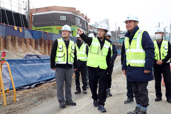김한영 이사장 매천교 개량공사 현장점검