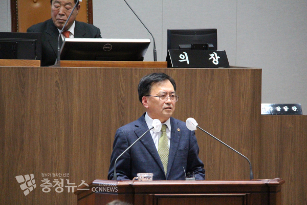 편삼범 의원(보령2·국민의힘)은 폐쇄된 발전소의 관광자원화 방안 마련과 전기요금의 지역별 차등 요금제 전환을 주장했다／사진 권상재 기자