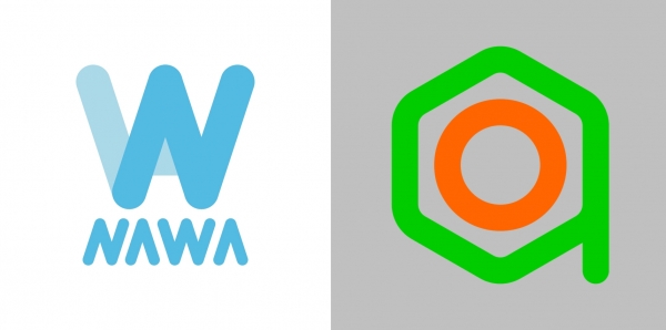 (좌측 N.A.W.A 로고, 우측 아로마조인 로고)