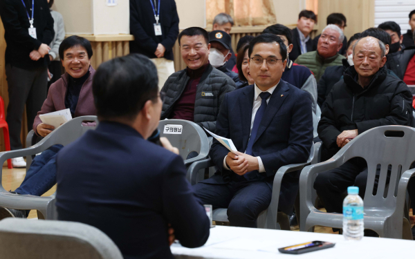 박희조 동구청장, 용운동 일원 하수관로 정비사업 주민설명회 개최 모습