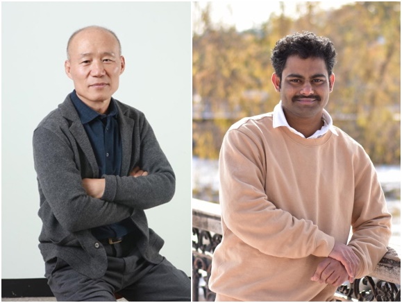 (좌로부터) 김문덕 교수, Pasupuleti Kedhareswara Sairam 박사과정생