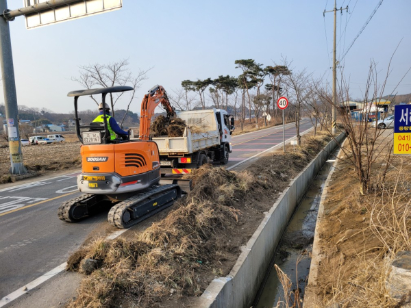 홍성군, 도로배수로 정비