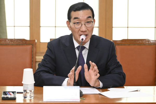 주택건설사업 관계자 2차 간담회에서 김광신 청장 인사말 모습