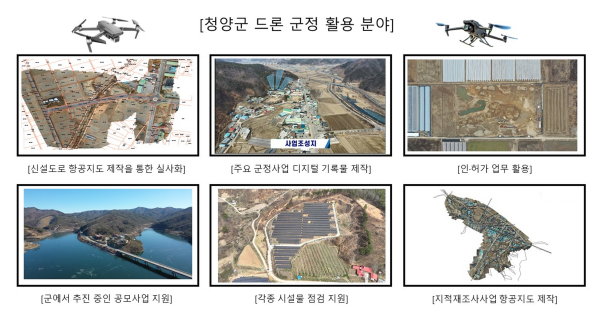 드론 비행대가 각 부서에 전달한 드론(항공) 영상