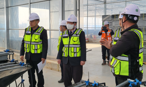 남윤선 본부장(가운데) 현장점검 사진