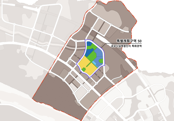 5-2生 공공시설 복합단지 위치도 및 토지이용계획