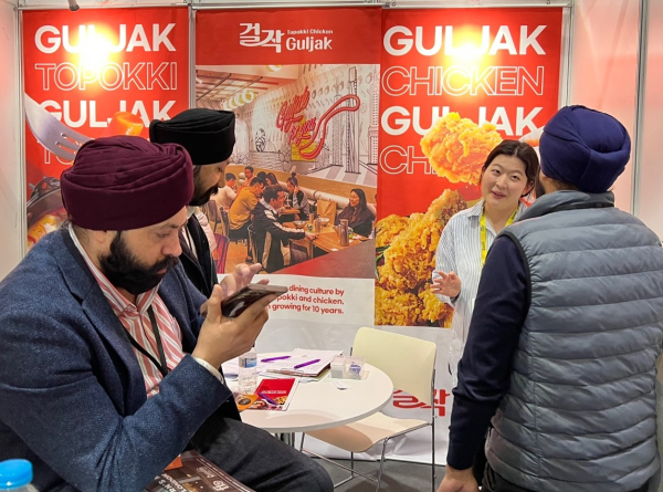 런던 프랜차이즈 박람회 한국관 현장상담