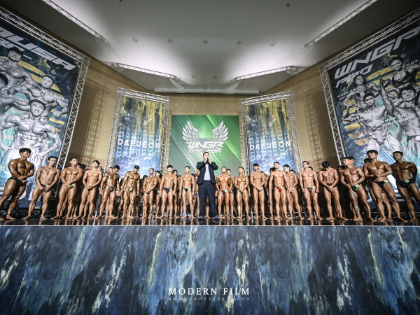 15일부터 16일까지 대전 유성구 대덕대학교 창성체육관에서 열린 ‘2023 MUSA & WNGP 대전’ 대회에서 김응룡 대회장이 인사말을 하고 있다.