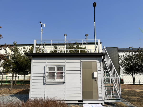 천안 한들문화센터 부지에 이전 설치한 도시대기측정소