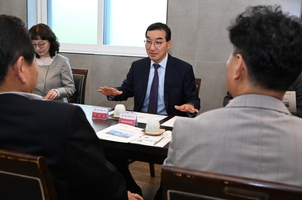 지난 10일 선화동에서 열린 관내 고등학교 학교장 간담회 모습