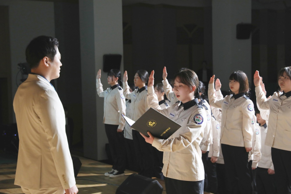 선서식 진행 장면/남서울대 제공