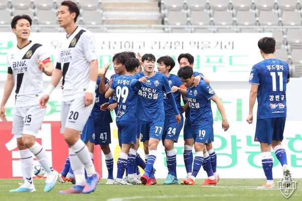 충남아산FC 선수단 모습