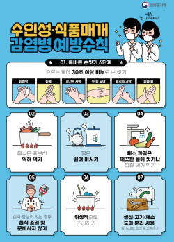 여름철 감염병 예방수칙 홍보물