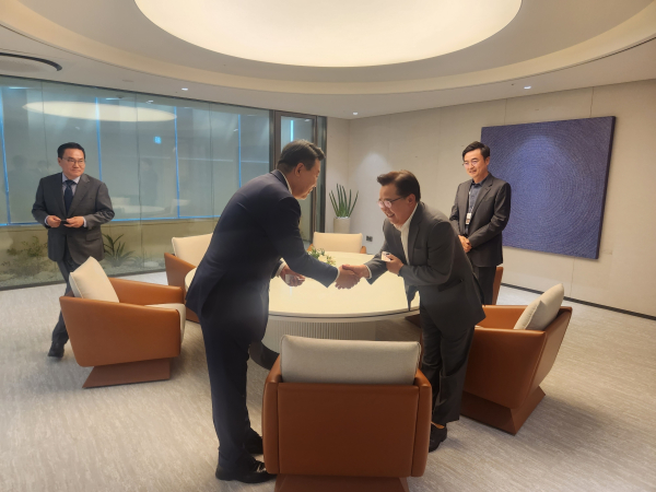 SK에코플랜트 방문 오성환시장-박경일 대표 간담 사진